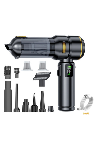 Choice1 مكنسة كهربائية محمولة لاسلكية قوية للسيارة باللون الأسود مع فلتر HEPA...
