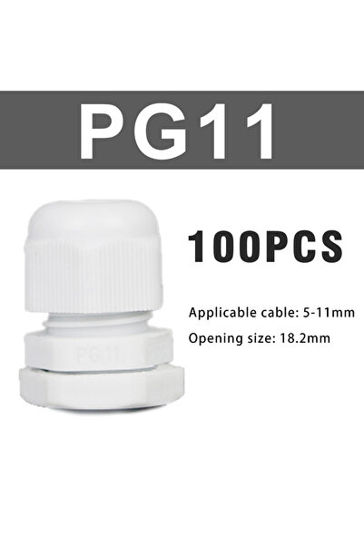 Choice7 White PG11 100PCS PG7 PG9 PG11 PG13.5 Waterproof Cable Gland Nylon Wh...