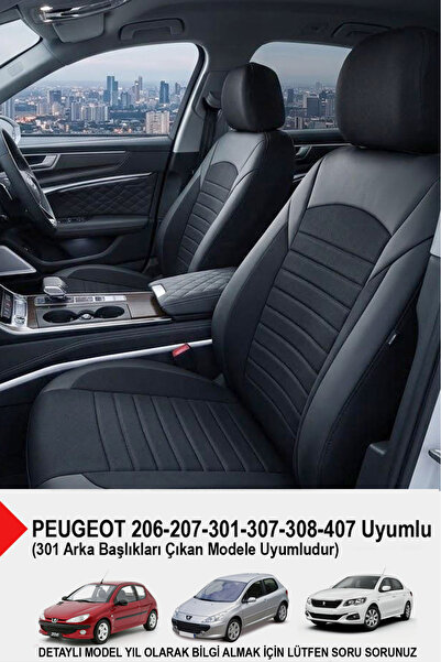 GM-DESIGN Mocha Taytüyü Oto Koltuk Kılıfı (PEUGEOT 206-207-208-306-307-407 Uy...