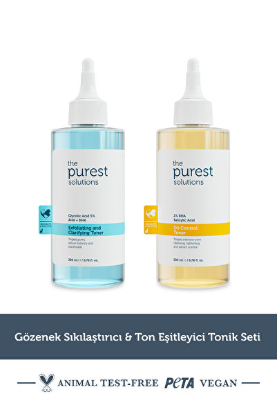 The Purest Solutions Gözenek Sıkılaştırıcı & Ton Eşitleyici Tonik Seti