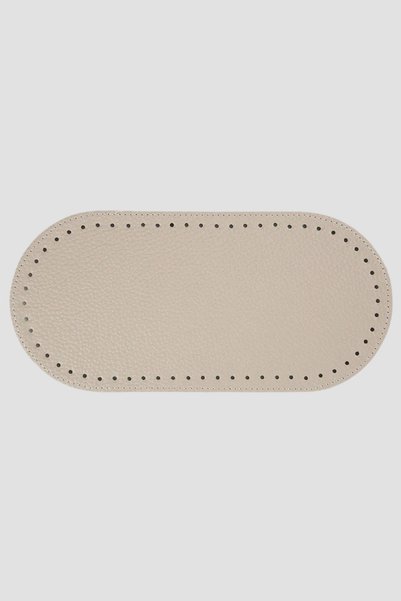 BD fold yarn Oval Bag Base 27X13 cm Beige