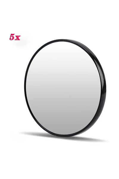Choice مرآة مكبرة سوداء - 5X/10X/15X مع قاعدة شفط، مرآة دائرية لمستحضرات التج...