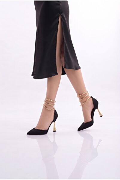 DGN Black Velvet Women's Evening Dress Shoes - 6562821