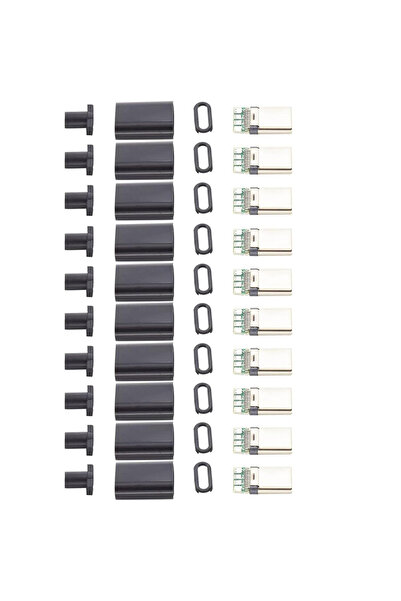 Choice3 Black 10 sets 20PCS USB 3.1 Type C Connector 24 Pins Male Plug Socket...