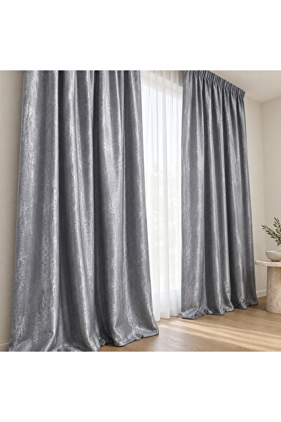 Mastel Set 2 draperii black-out culoare gri