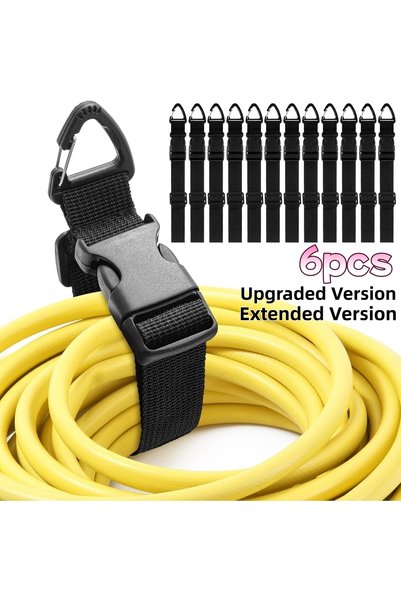 Choice 6PC 6-Pack Heavy Duty Adjustable Extension Cord Organizer with Tri-Axl...