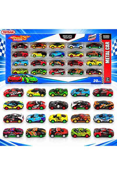 Toysan 20 Pcs Speed Racer Metal Car Toy