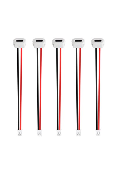 Choice1 white 5pcs 5pcs Type-C Female Chassis Waterproof 2P Wire Type USB C P...