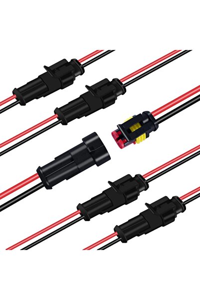 Choice 5pairs 5pairs 2 Pin Waterproof Electrical Connectors, Male and Female ...
