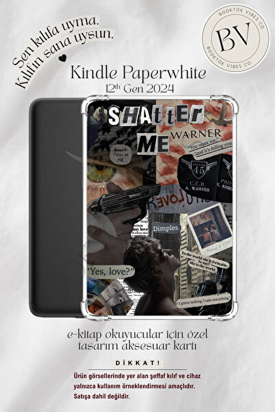 BookTok Vibes Co. Shatter Me Warner Temalı Artsy Insert - Kindle ve Kobo E-Ki...