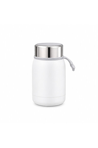 wei Mini termos, rezistent la scurgeri, inox+PVC, alb, 220 ml