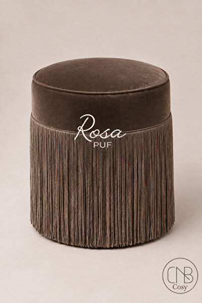 CAB Cosy Rosa Püsküllü Acı Kahve Puf