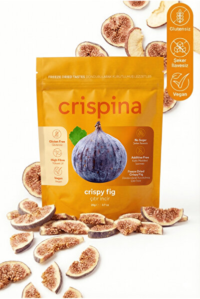 Crispina Daily Dondurularak Kurutulmuş Incir 20g - Şeker İlavesiz Freeze Drie...