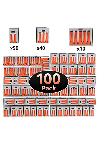 Choice3 100pcs in bag 50/55/100/110PCS Lever Wire Connectors Kit, Compact Spl...