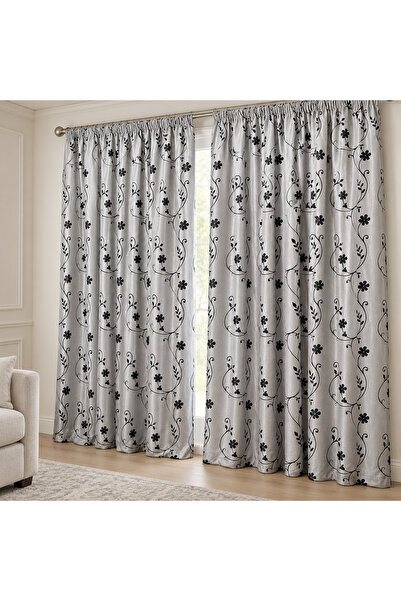 Mastel Set 2 draperii black-out , culoare gri-negru, model B1