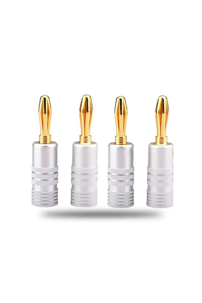 Choice 4PCS 4pcs Banana Connector 4mm Speaker Banana Plugs Copper Gold Plated...