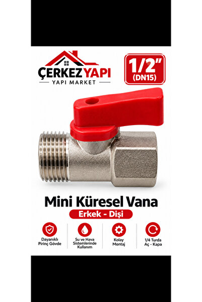 Genel Markalar Mini Küresel Vana (Köşe Vana) – 1/2”