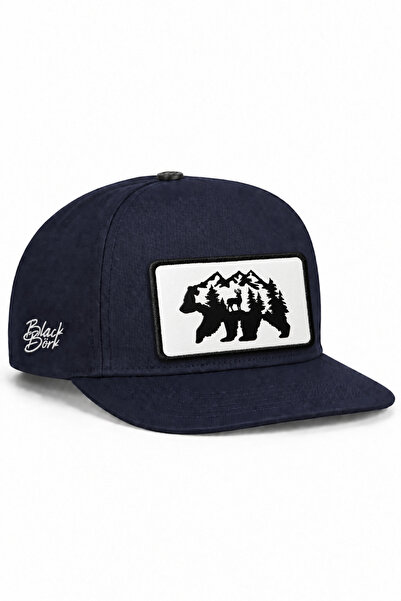 BlackBörk Navy Blue Hip Hop Cap with Bear Logo