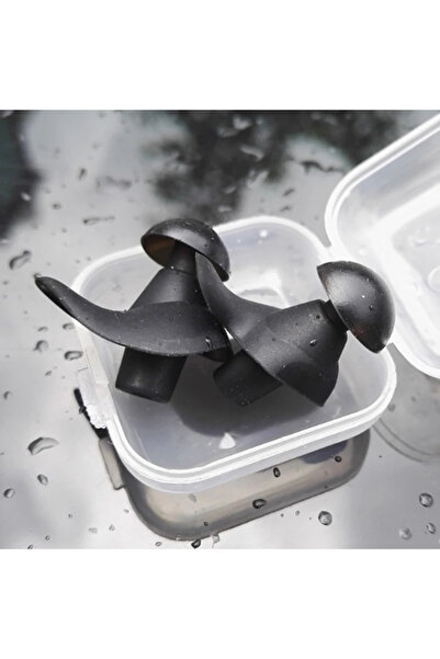 choice2 Black 1Pair Waterproof Ear Plugs Swimming Silicone Earplugs Diving Ad...