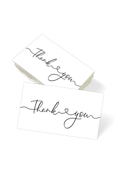 Choice 50pcs 50pcs Simple Thank You Cards For Supporting Your Order Small Bus...