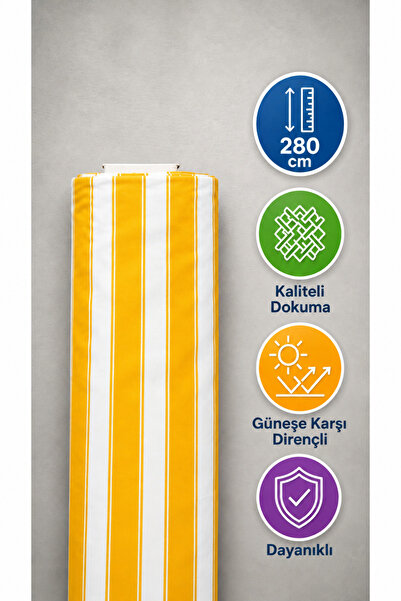 FAVORA Çadır Bezi Su Geçirmez Branda Kumaşı 2 Metre - Sarı