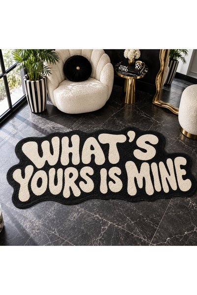 Rugs Modern Halı Διακοσμητικό χαλί AURA με μοτίβο γραμμάτων και υφαντή βάση a...