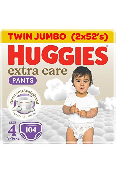 Huggies Extra Care Culotte Size 4 (9-14 KG) Pack of 2 x 52 Pants
