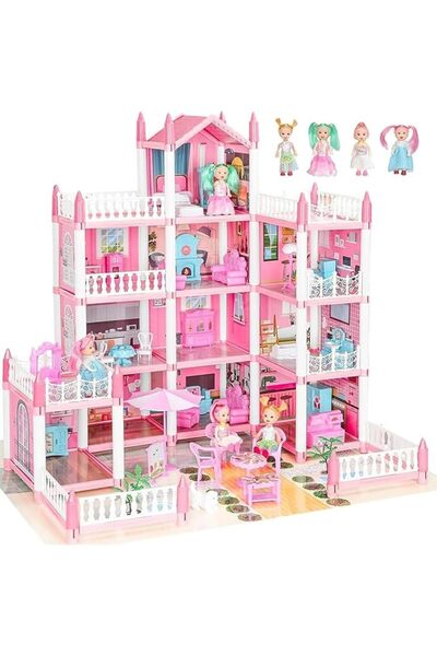 UANDME Doll Houses for Girls, Dream Dollhouse Pretend-Play DIY Dollhouse Kit ...