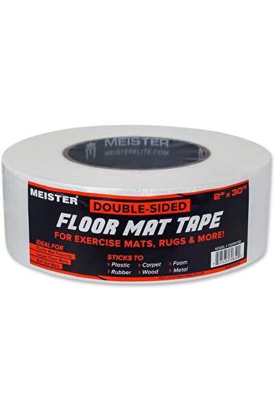 Meister Double-Sided 2" Floor Mat Tape - Secures Exercise Mats & Rugs in Place