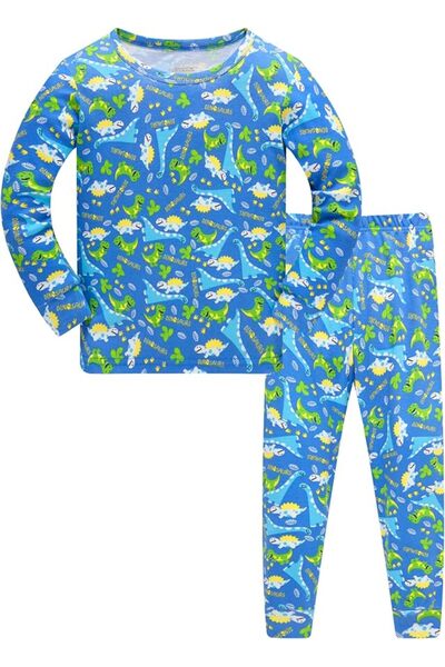 GENERAL Boys Pyjamas Sets Children Pajamas Cotton Long Sleeve PJs 2-Piece Sle...