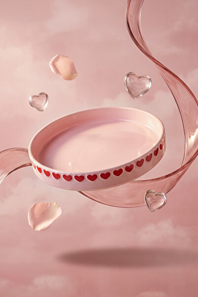 Karaca Sweetheart Kalp Detaylı Çukur Tabak 20 cm
