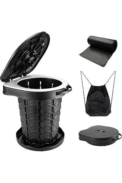 Generic Retractable Portable Camping Toilet, Height Adjustable Camp Toilet fo...