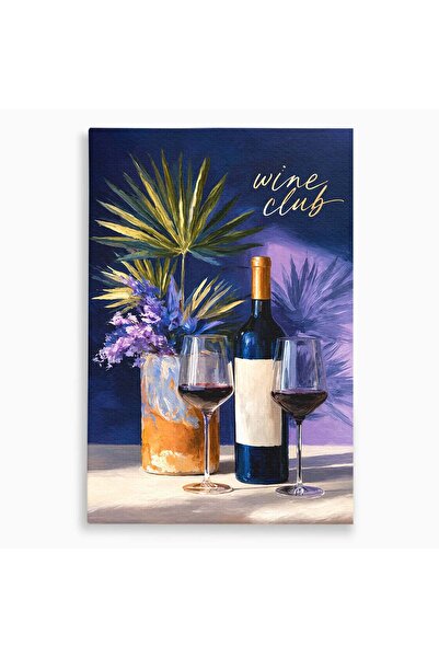Luxcanva Tablou Canvas Vin Si Eleganta 100x150 cm pe Sasiu Lemn Vin Pahare Li...