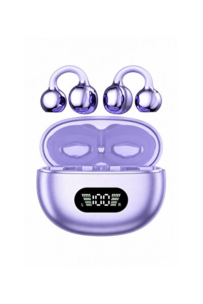 Abbruch Q73 Bluetooth Kulaklık Klipsli Açık Kulak Tasarım LED Ekran Ergonomik...