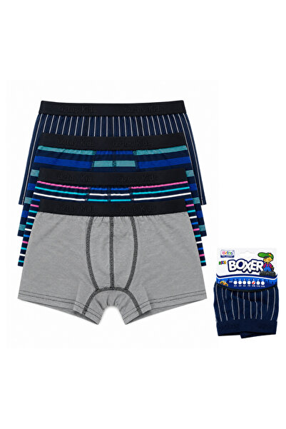 Öztaş Underwear Erkek Çocuk Likralı Çizgili Boxer