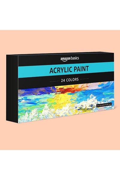 Amazon basics مجموعة أنابيب طلاء أكريليك غنية بالصبغات، لا تتلاشى، 0.74 أونصة...