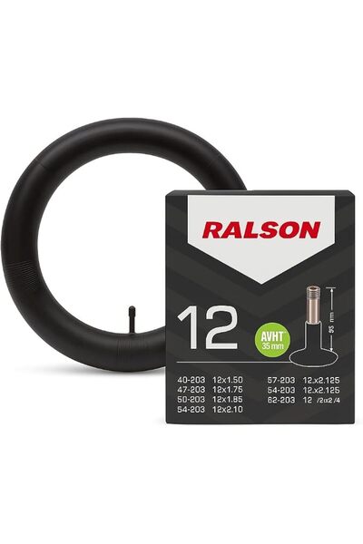 RALSON 12 Inch Bicycle Inner Tube (12x1.50–12.1/2x2.1/4) with 35mm AV Valve –...