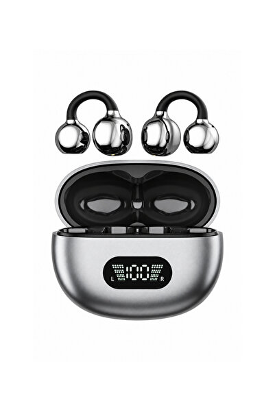 Abbruch Q73 Bluetooth Kulaklık Klipsli Açık Kulak Tasarım LED Ekran Ergonomik...