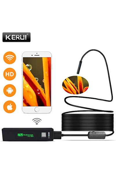 Kerui Ενδοσκοπική Κάμερα Wi-Fi για Κινητά με Ανάλυση 1280x720 και Καλώδιο 3,5μ.