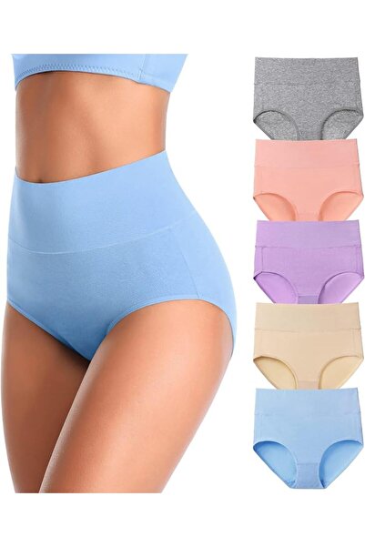 GENERAL Women's Underwear, High Waist Cotton Breathable Full Coverage Panties...