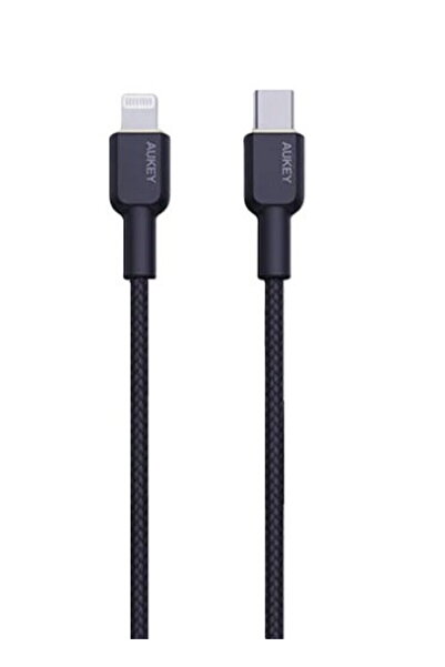AUKEY , C to C Cable, 1.8m Length, 60W, Braided Nylon, Grey