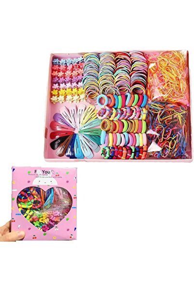 TERRIFI 780pcs Girls Barrette Hair Tie Set, Colorful Ponytail Hair Clip Rubbe...