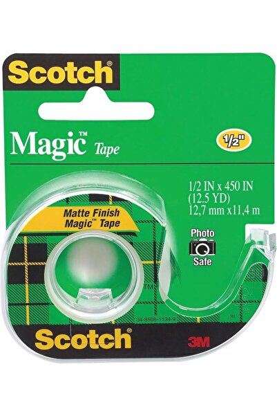 SCOTCHGUARD Scotch Magic Tape on a Dispenser 1/2 x 450 in (12mm x 11.43m) | I...