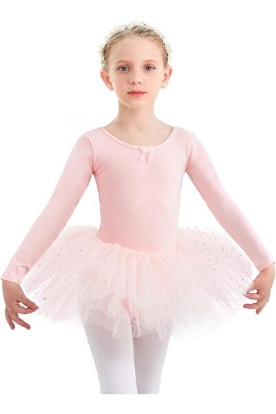 GENERAL Ballet Leotards for Girls Toddler Long Sleeve Dance Leotard with Tutu...