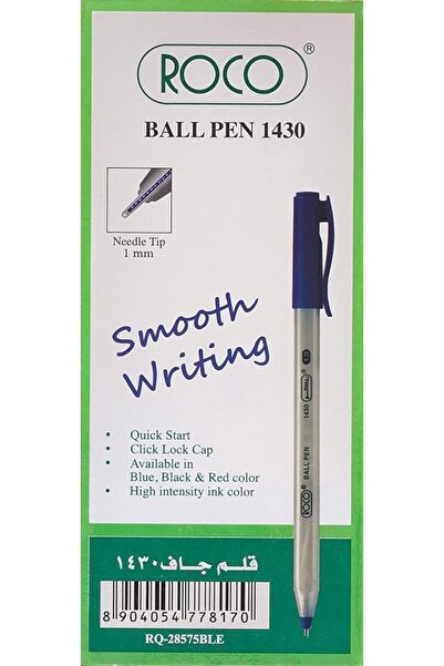 Roco 1430 Rollerball Pen, Blue Ink Color, 1 mm (Medium), Ballpoint, 10 Pens