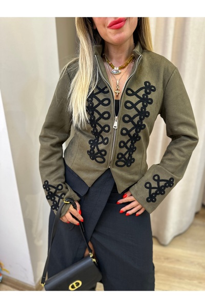 Butik Haki Süet Ceket