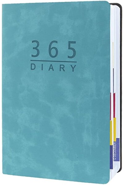 AZONEE Daily Planner,A5 Daily Journal Notebook Soft Leather Cover Calendar Di...