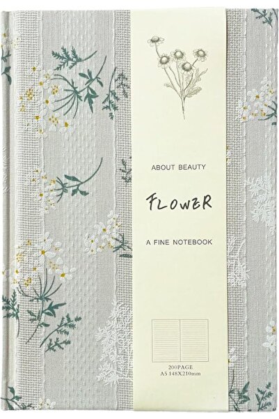 KASTWAVE Journal Notebooks, Floret Printed Fabric Cloth Hardcover, A5, 200 Pa...