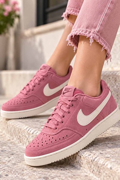Nike Court Vision Lo SD PRM Kadın Pembe Süet Sneaker Günlük Spor Ayakkabı IQ9758