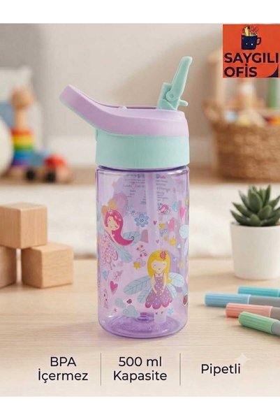 SaygılıOfis Globox 3114 Desenli Matara 500 Ml Sevimli Prenses